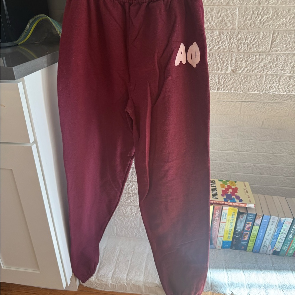 Maroon Alpha Phi (Aphi) Sweatpants